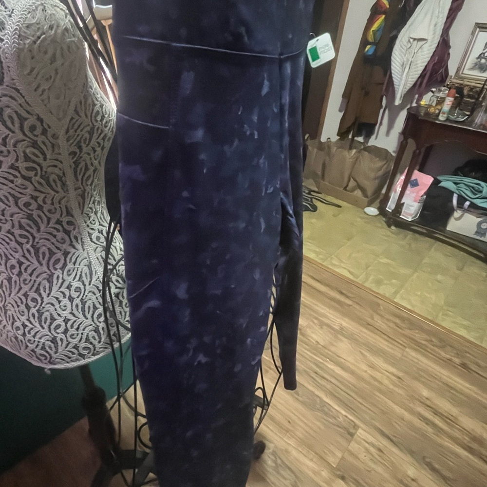 Blue Camouflage Leggings